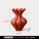 Axyaa Resin Floral Vase: Petal Shape Abstract Ornament for Home Decor