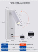 Axyaa Bedside Reading Light, USB Charging, Adjustable 3W LED Spotlight, Bedroom & Hotel