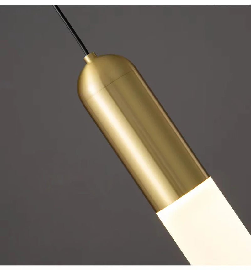 Axya Modern Gold LED Pendant Lamp for Bedroom and Kitchen Lighting