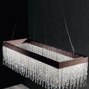 Axyaa Steel Led Crystal Pendant Light: Luxurious Dimmable Hanging Lamp
