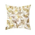Axyaa Gold Plant Polyester Pillow Case for Home Decor