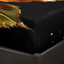 Axyaa Golden Rose Floral Bedding Set: Breathable, All-Season, Deep Pocket, Machine Washable