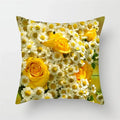 Sunflower Rose Dandelion Floral Cushion Cover for Home Decor 45X45CM by Axyaa