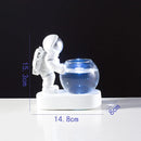Axyaa Astronaut Diver Glass Vase with LED Light Desktop Decor and Flowers Hydroponics