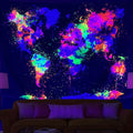 Axyaa UV Mushroom Mandala Tapestry for Home & Bedroom - Psychedelic Aesthetic Room Decor