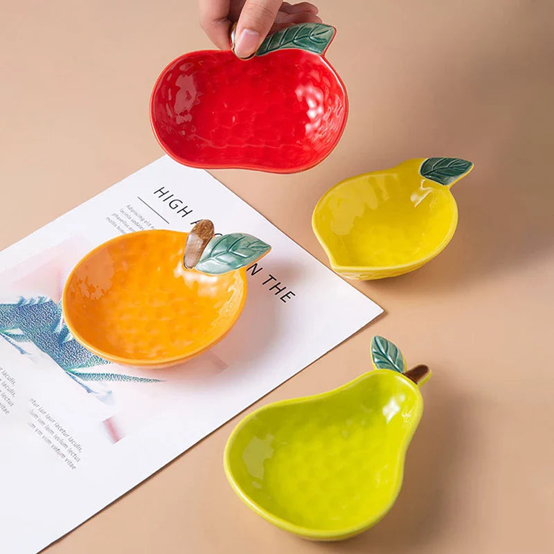 Axya Ceramic Fruit-Shape Sauce Dish Set for Seasoning and Dipping