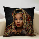 Axyaa African Lady Cushion Cover Pillow Case Sofa Decoration Linen Pillowcase