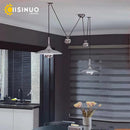 Axyaa Gold LED UFO Pendant Light - Adjustable Height Minimalist Lighting for Home Dining Room