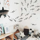 Axyaa Hammerhead Shark Peel&Stick Wall Decals - Blue/Grey Fish Theme for Kids Room