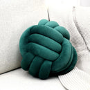 Axyaa Velvet Knot Ball Pillow: Round Handmade Decor Cushion
