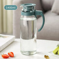 Axyaa Glass Water Pitcher Carafe with Lid and Handle