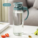 Axyaa Glass Water Pitcher Carafe with Lid and Handle
