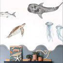 Axyaa Underwater Fish Decal for Kids Room Decor