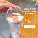 Axyaa Flower Tea Tritan Water Bottle with Tea Strainer, Straw - 750ml