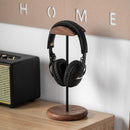 Axyaa Black Walnut Headphone Stand Solid Wood Display Rack Desktop Decor