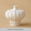 Ceramic White Vase for Home Decor by Axyaa