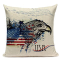 Axyaa Union Jack American Flag Throw Pillow Cases 45x45cm Square Top King Size