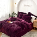 Axyaa Plush Crystal Duvet Set - 4-Piece Mink Bedding Ensemble
