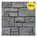 Axyaa 3D Faux Stone Wall Panels, Self-adhesive Tile Stickers for Living Room, TV Background