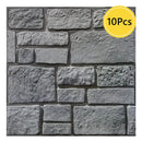 Axyaa 3D Faux Stone Wall Panels, Self-adhesive Tile Stickers for Living Room, TV Background