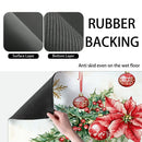 Axyaa Christmas Berry Kitchen Draining Mat