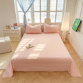 Axyaa Solid Color Lattice Yarn-Dyed Sheets - Soft and Skin-Friendly