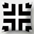 Axyaa Black White Modern Cushion Cover 45x45cm Polyester Decorative Pillow Case