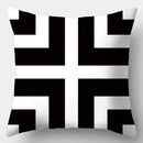 Axyaa Black White Modern Cushion Cover 45x45cm Polyester Decorative Pillow Case