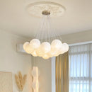 French Bubble Ball Pendant Light by Axyaa - Creamy Minimalist Design for Living Room & Bedroom