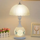Axyaa Nordic Ceramic Bedside Lamp - Adjustable LED Upright Table Lamp