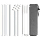 Axyaa Glass Bubble Tea Straws Set with Brush - Party Home Bar Accessories