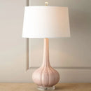 Axyaa Pink Ceramic Table Lamps LED for Home & Office - Contemporary Design