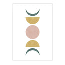 Axyaa Boho Rainbow Sun Moon Landscape Art Print Canvas Home Decor