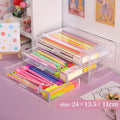 Axyaa Acrylic Desktop Organizer Stationery Storage Box