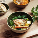 Axyaa Flame-Killed Ceramic Bowl Set: Salad, Dessert, Snack, Pasta Serving Bowls
