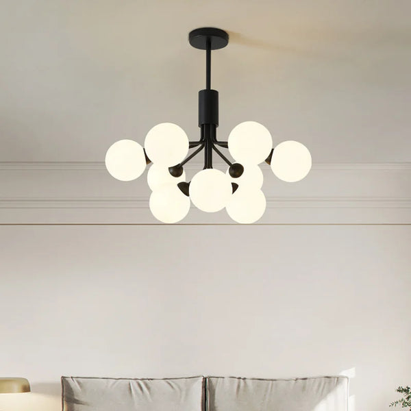 Axyaa Nordic Bean Glass Ball Chandelier for Modern Home Decor