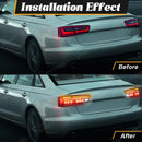 Axyaa Tail Lights for Audi A6 C7 2012-2015, Brake Reverse Signal Running Lamps