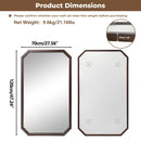 Axyaa Black Walnut Wood Wall Mounted Decorative Mirror