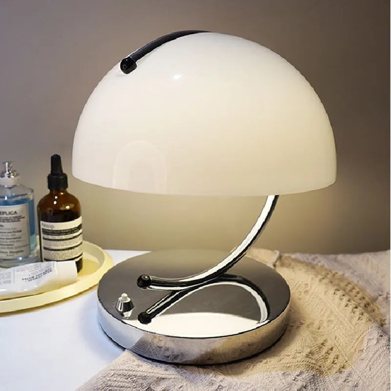 Axyaa Retro Glass Table Lamp: Nordic Minimalist Bedroom Decor Light