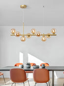 Axyaa Modern Minimalist Linear Pendant Light for Home, LED Dining Room Chandelier