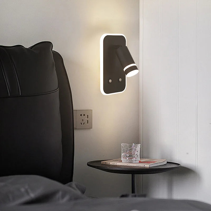 Axyaa Led Wall Sconce Lamp Touch Switch USB Tri-color Diammable Lights