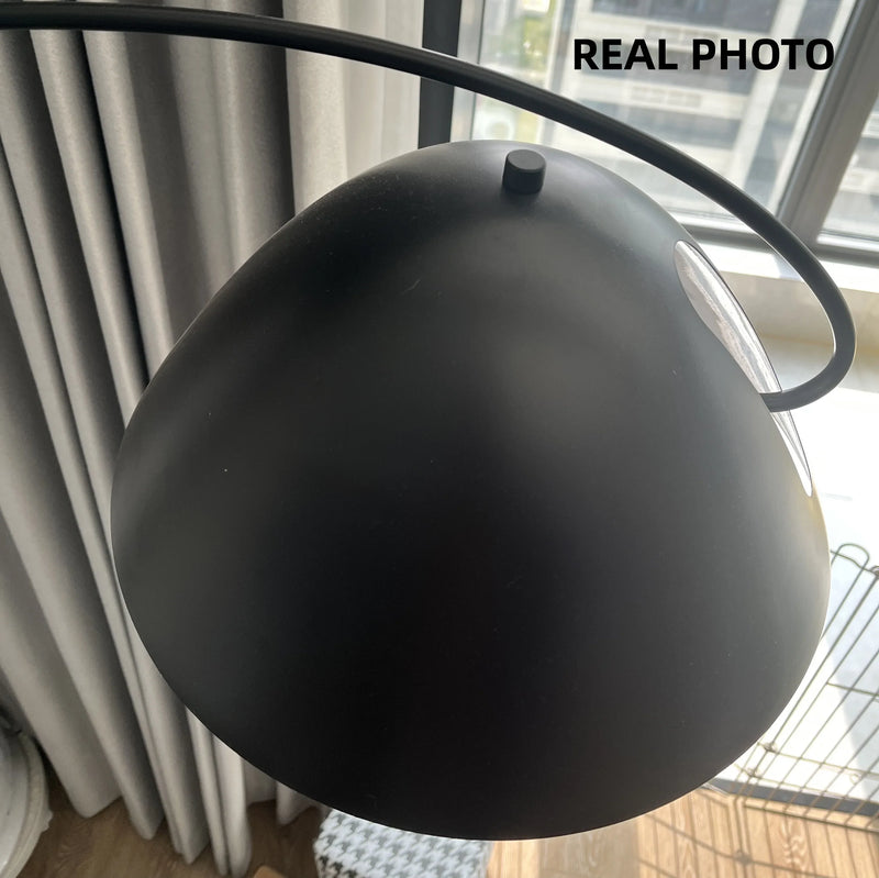 Axyaa Matte Black Fishing Floor Lamp for Luxury Living Room Lighting