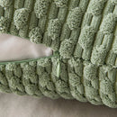 Axyaa Sage Green Corduroy Striped Throw Pillow Covers for Living Room