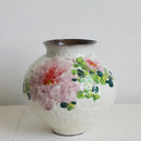 Axyaa Chinese Watercolor Graffiti Flower Vase | Handmade Retro Decorative Earthenware Jar