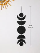 Moon Phase Wall Hanging Boho Decor for Living Room - Axyaa Craft Ornament