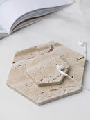 Axya Wabi Sabi Stone Coasters for Table, Photography Props, Home Decor