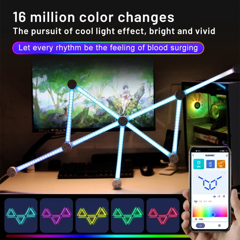 Axyaa Smart RGB Light Bar LED Music Sync Wall Lamp for TV Room, Game Night Light