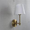 Axya Luxury Black and Gold Linen Wall Lamp, LED Bedroom Sconce