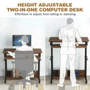 Axyaa Portable Laptop Desk, Height Adjustable Rolling Cart for Sofa and Bed