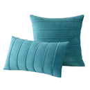 Axyaa Red Green Stripe Velvet Pillow Covers 30x50cm 45x45cm 50x50cm